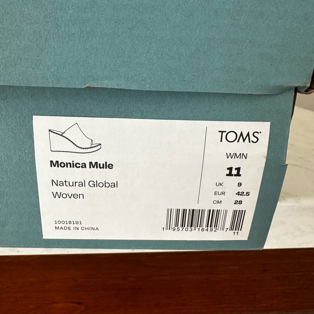 Toms Orange and Green Wedge Shoes - Picture 8 of 8
